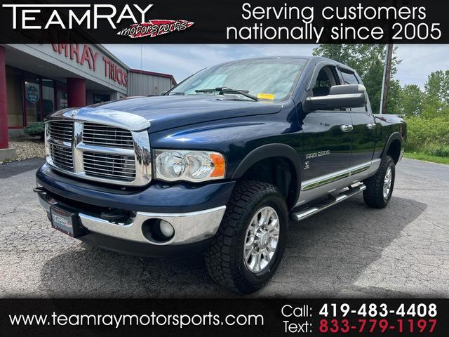 Blue 2004 Dodge RAM 2500 SLT Quad Cab 4WD Pickup Truck Four-Wheel Drive Automatic