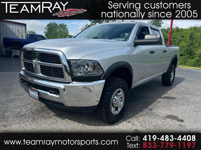 Silver 2010 Dodge RAM 2500 ST Crew Cab 4WD Pickup Truck Four-Wheel Drive 6-Speed Manual