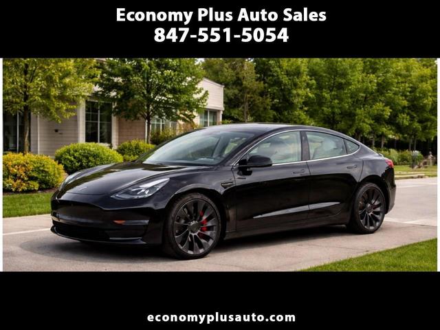 Black 2021 Tesla Model 3 Performance AWD Sedan All-Wheel Drive Automatic