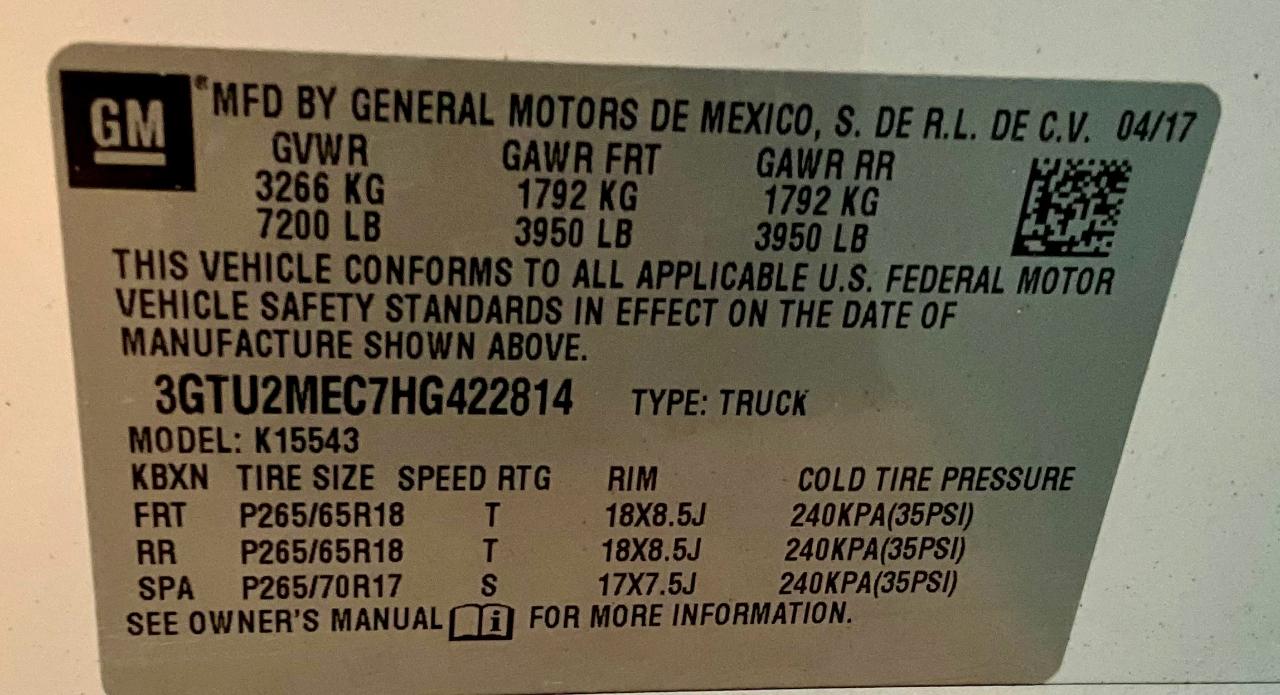 GMC Sierra 1500 SLE Crew Cab Short Box 4WD 2017