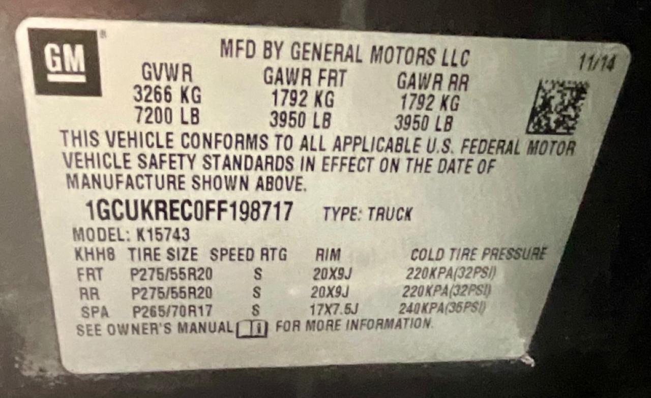 Chevrolet Silverado 1500 LT Crew Cab 4WD 2015