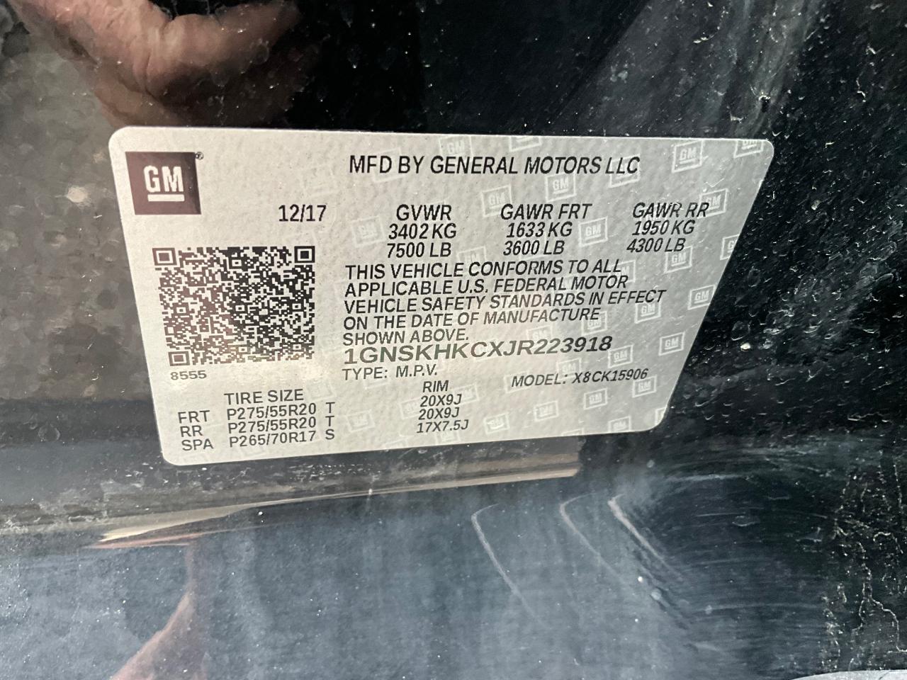 Chevrolet Suburban LTZ 4WD 2018