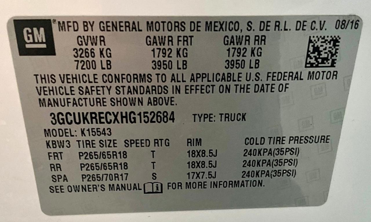 Chevrolet Silverado 1500 LT Crew Cab 4WD 2017