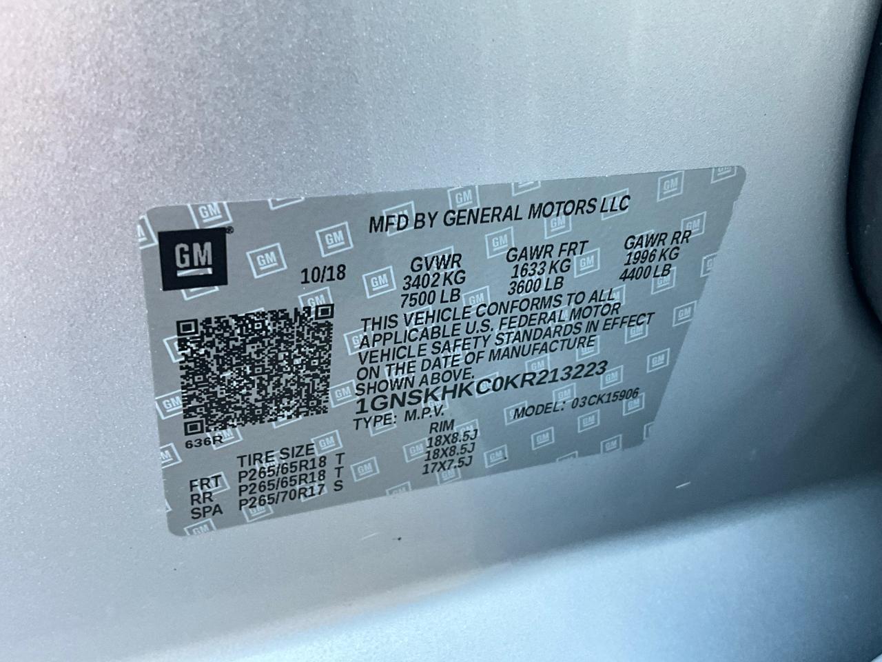 Chevrolet Suburban LT2 1500 4WD 2019