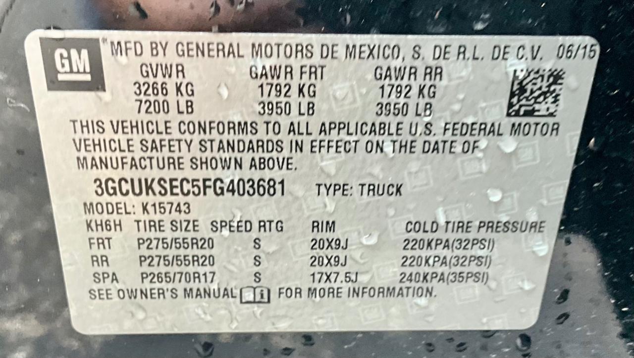 Chevrolet Silverado 1500 LTZ Crew Cab 4WD 2015