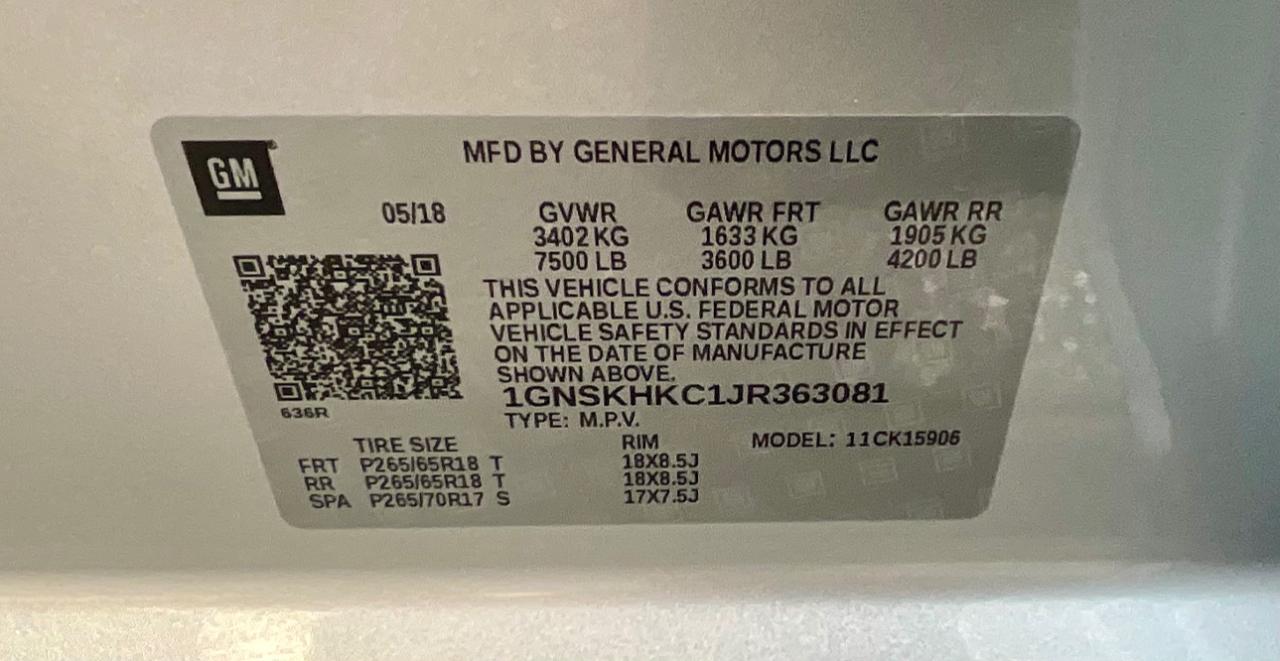Chevrolet Suburban LT 4WD 2018