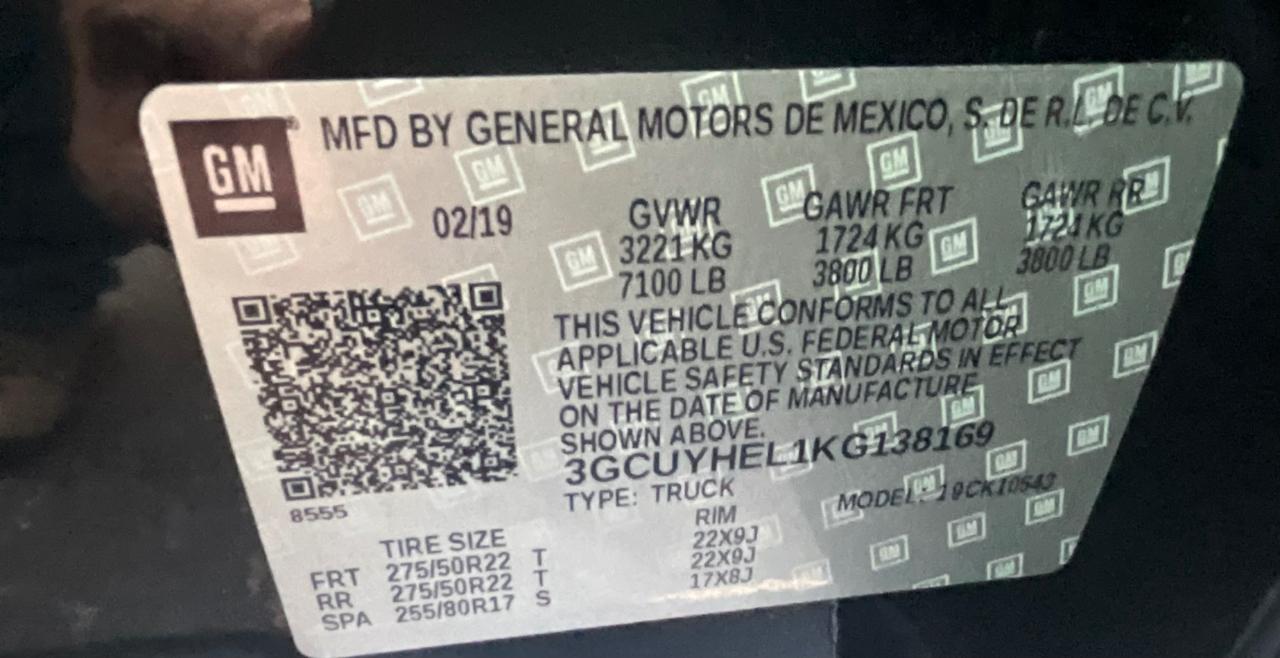 Chevrolet Silverado 1500 High Country Crew Cab 4WD 2019