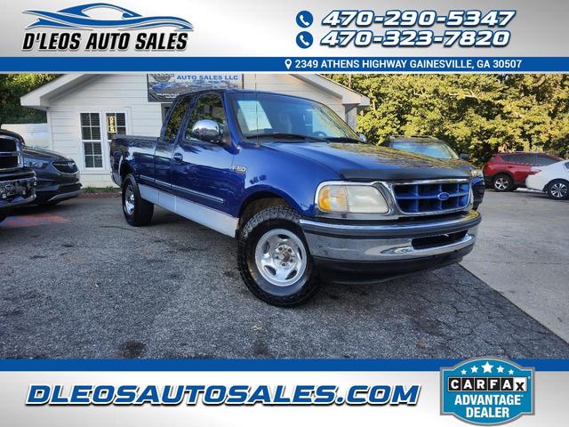 Blue 1997 Ford F-150 Pickup Truck Rear-Wheel Drive Automatic