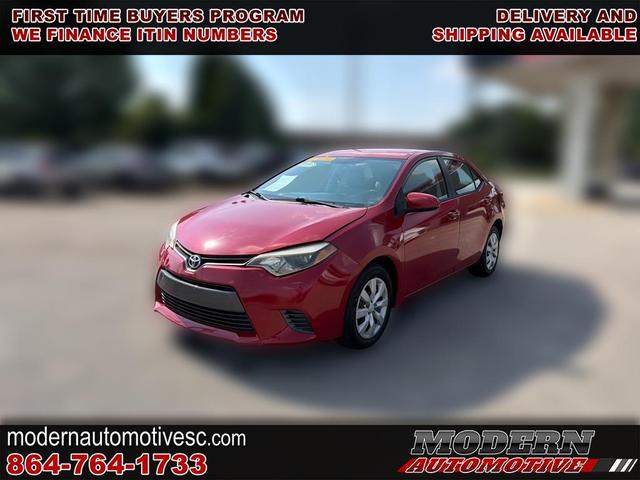 Red 2015 Toyota Corolla Sedan Front-Wheel Drive Automatic