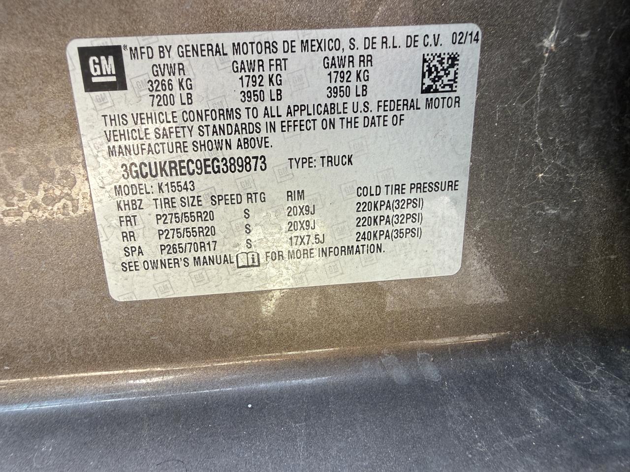 Chevrolet Silverado 1500 2LT Crew Cab Long Box 4WD 2014