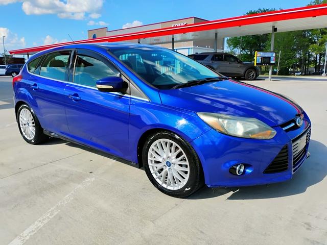 Blue 2014 Ford Focus Titanium Hatchback Hatchback Front-Wheel Drive Automatic