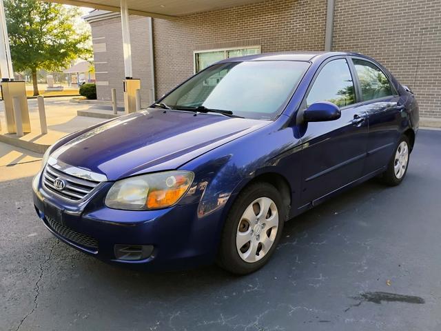 Blue 2009 Kia Spectra Sedan Front-Wheel Drive Automatic