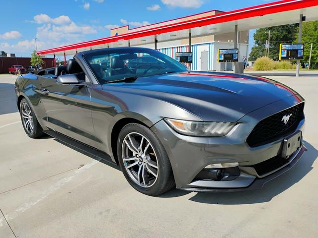 Gray 2015 Ford Mustang Convertible Rear-Wheel Drive Automatic