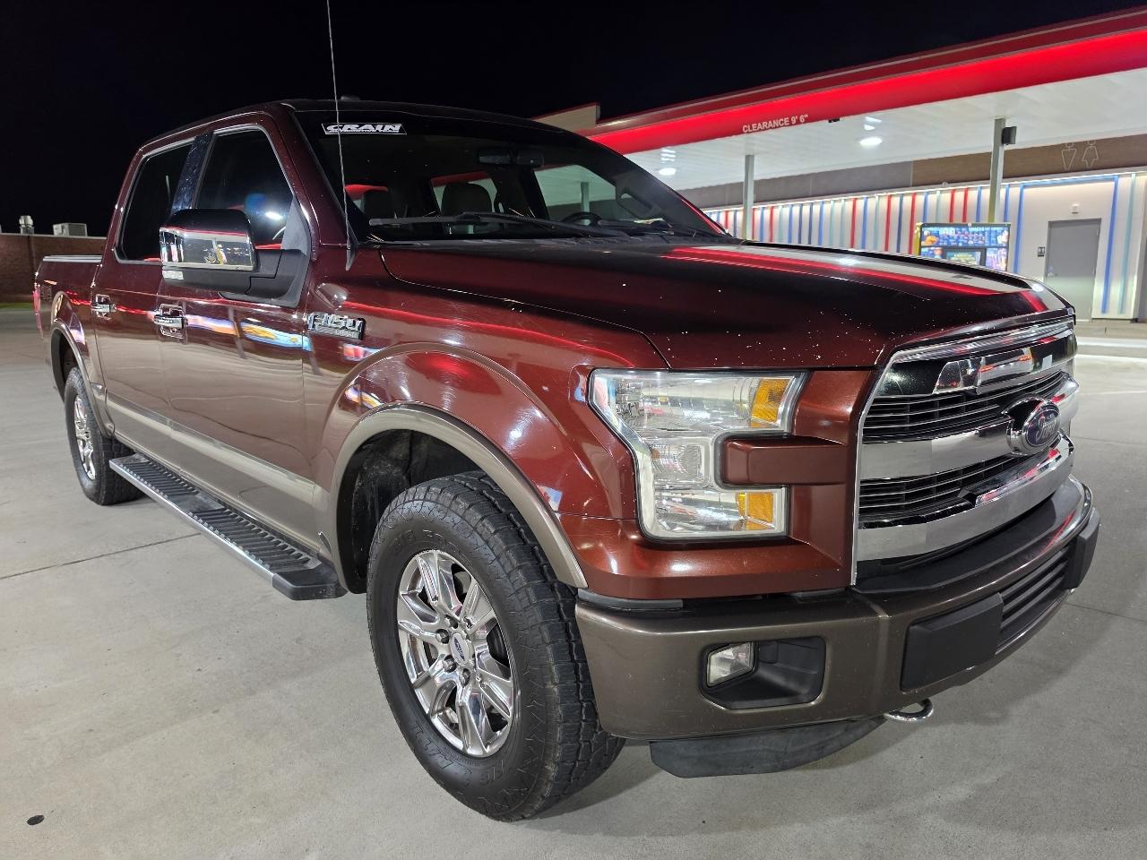 Red (Burgundy) 2015 Ford F-150 Pickup Truck Four-Wheel Drive Automatic