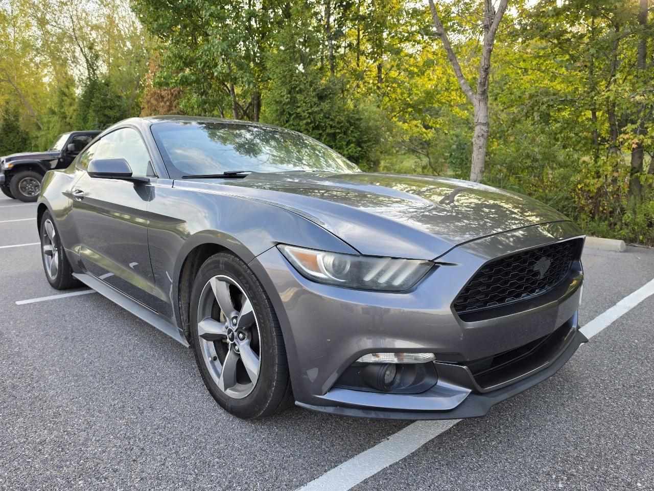 Gray 2016 Ford Mustang Coupe Rear-Wheel Drive Automatic