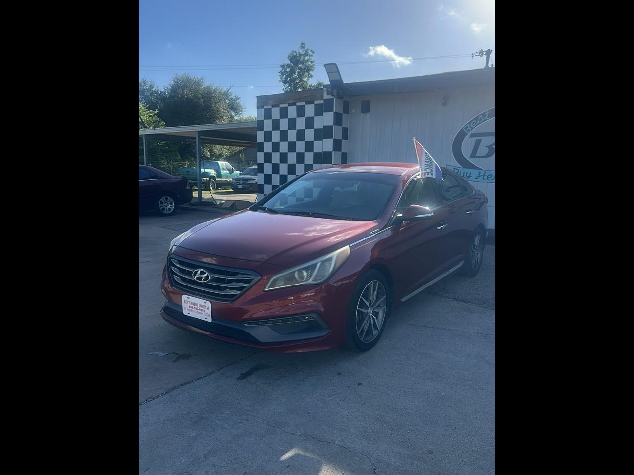 Red 2015 Hyundai Sonata Sedan Front-Wheel Drive Automatic