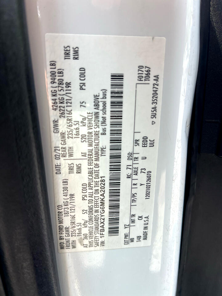 Ford Transit Passenger Wagon T-350 148" Low Roof XLT RWD 2021