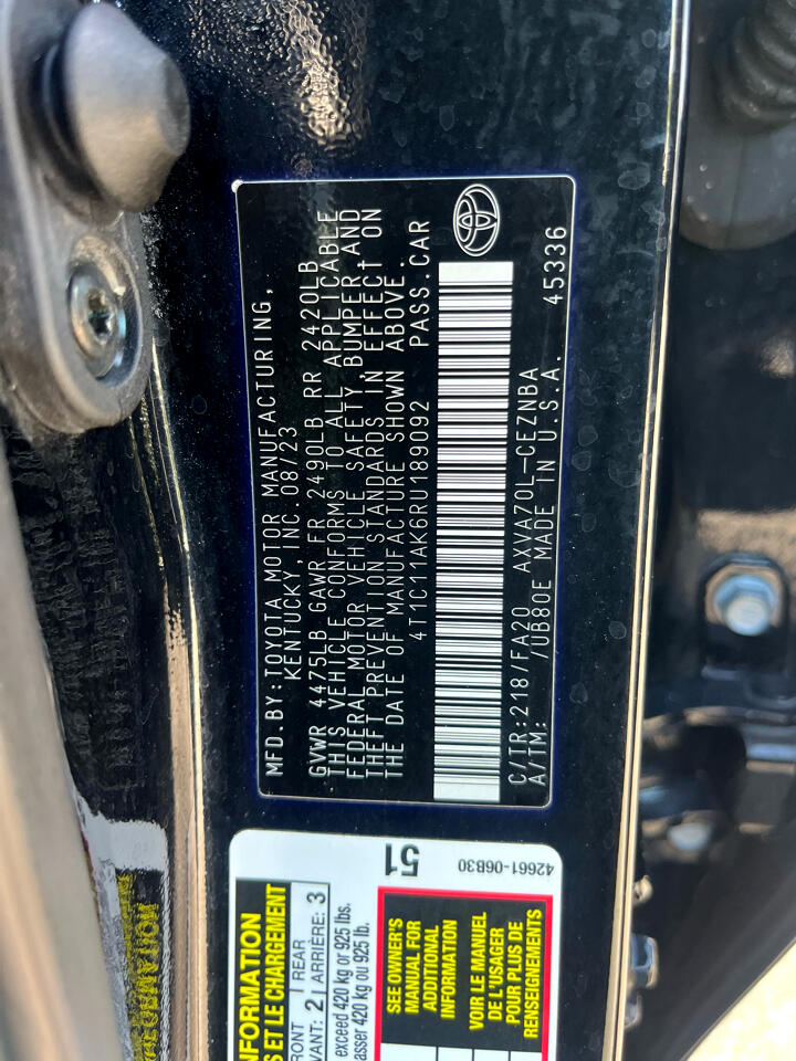 Toyota Camry LE 2024