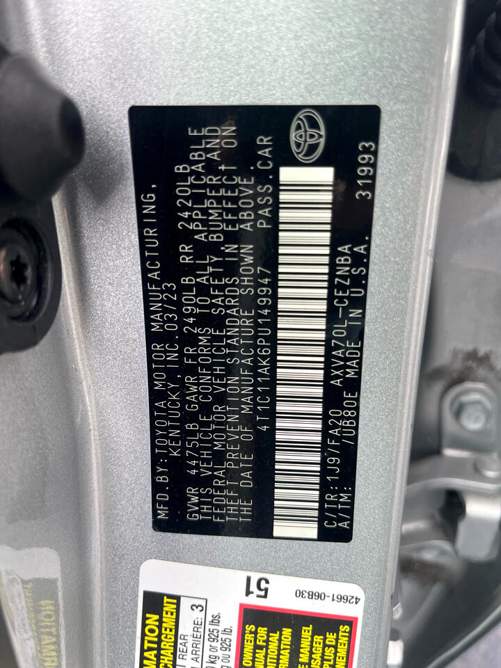 Toyota Camry LE 2023