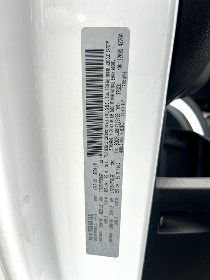 RAM ProMaster Cargo Van 3500 High Roof 159" WB EXT 2020