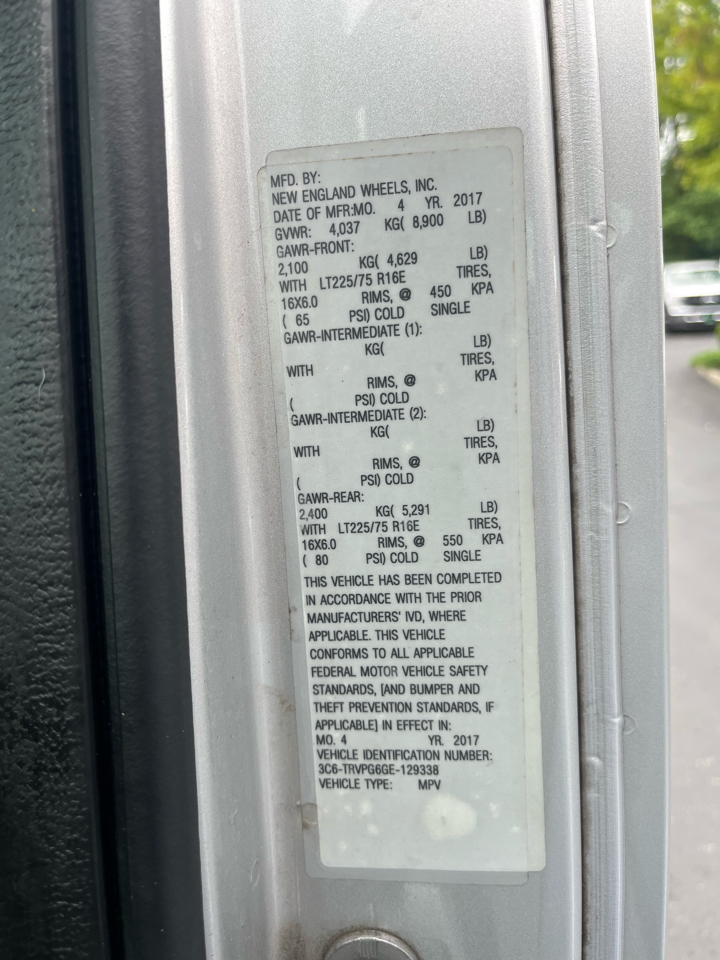 RAM ProMaster Window Van 2500 High Roof 159" WB 2016