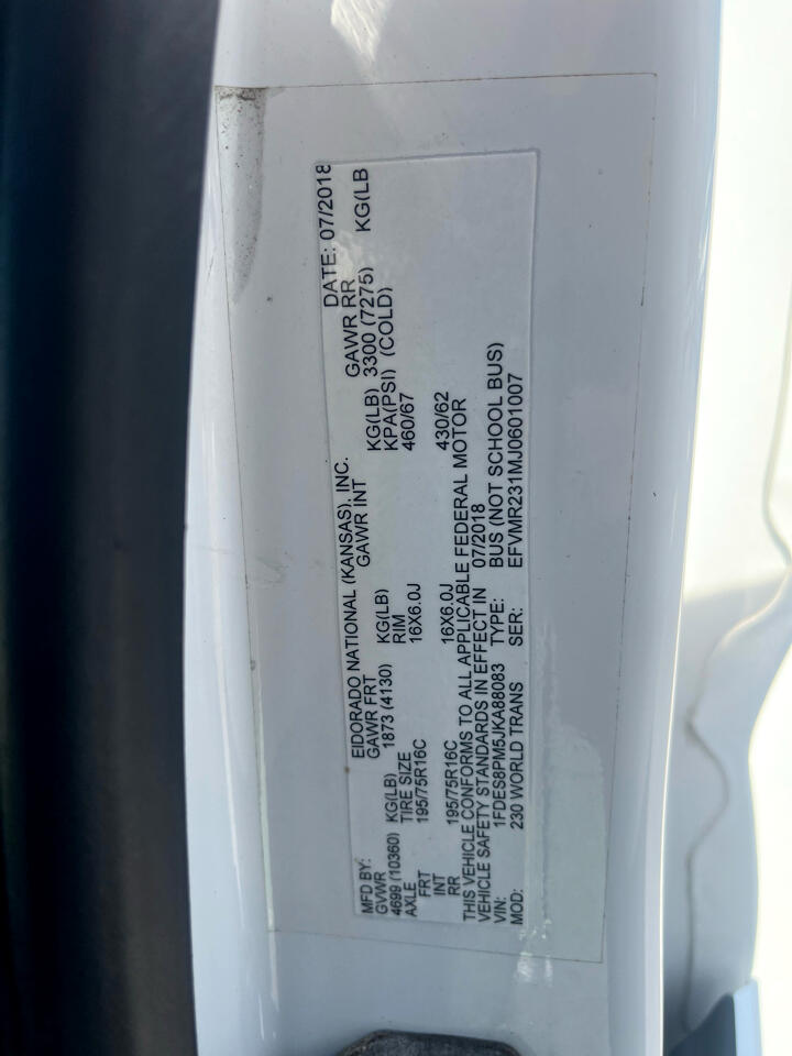 Ford Transit Cutaway T-350 DRW 156" WB 10360 GVWR 2018