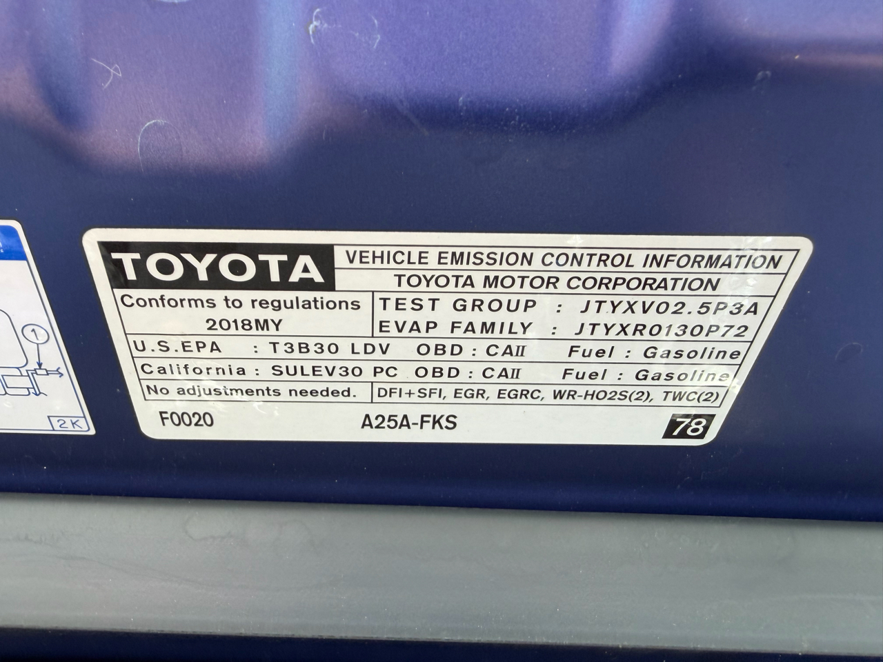 Toyota Camry LE 2018