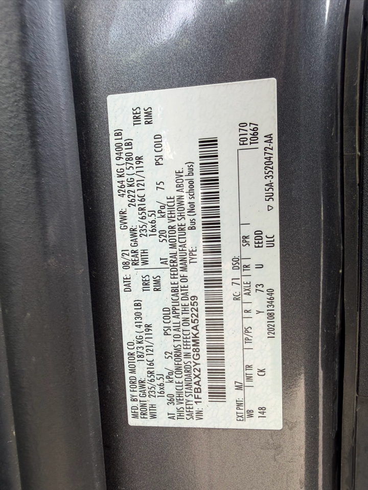 Ford Transit Passenger Wagon T-350 148" Low Roof XLT RWD 2021