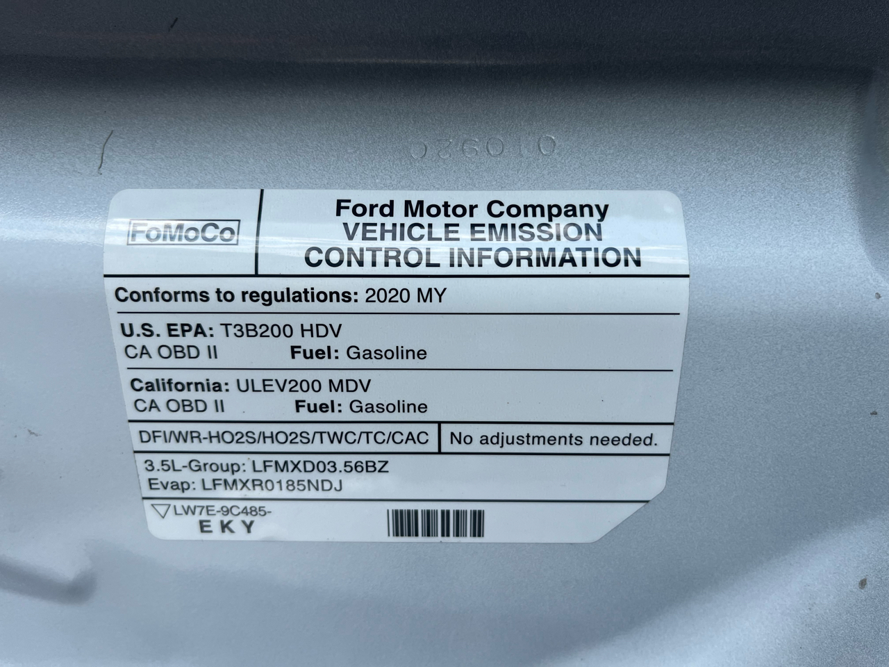 Ford Transit Cargo Van T-350 148" Hi Rf 9500 GVWR RWD 2020