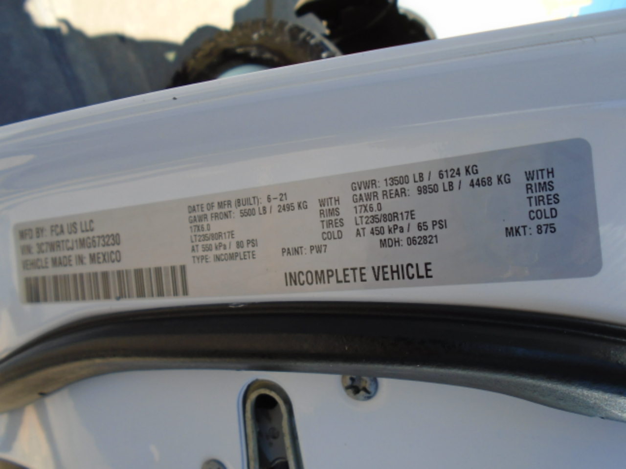 RAM 3500 Crew Cab 4WD DRW 2021