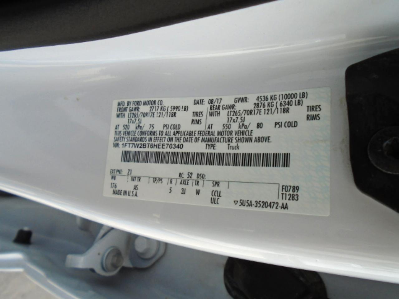 Ford F-250 SD XL Crew Cab Long Bed 4WD 2017