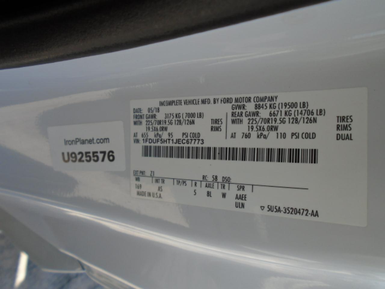 Ford F-550 Regular Cab DRW 4WD 2018