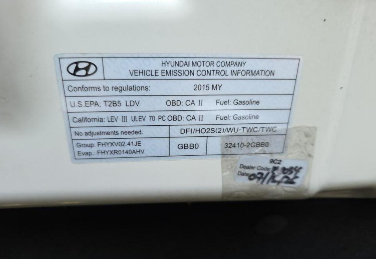 Hyundai Sonata Limited 4D Sedan 2.4 2015