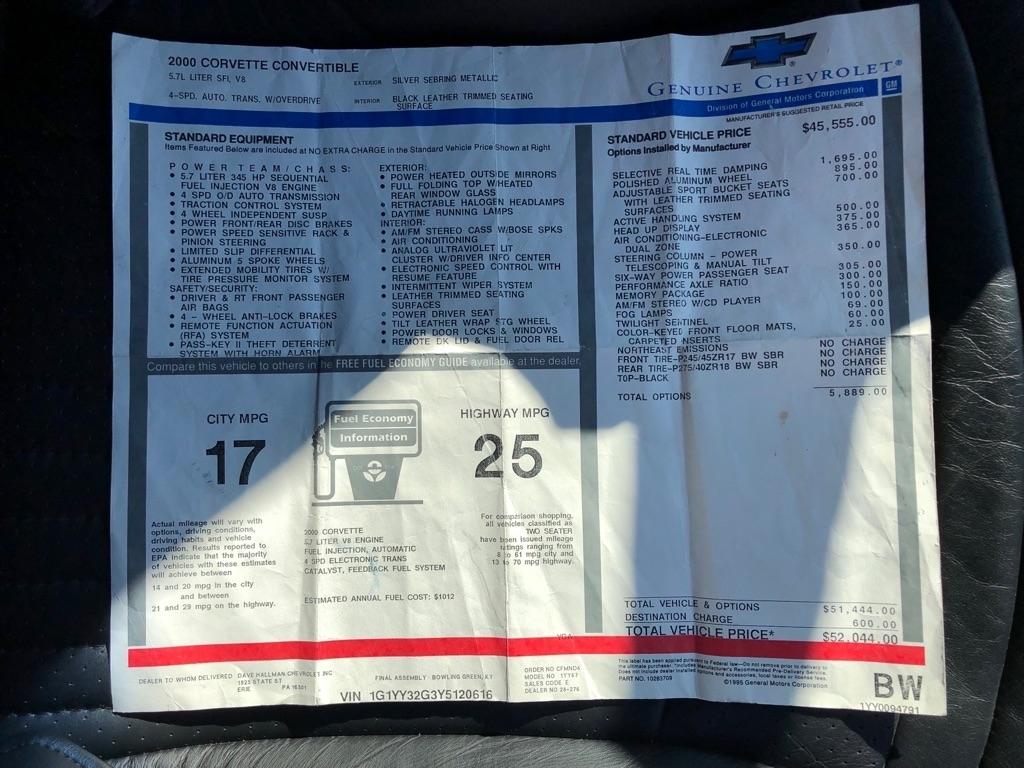 Chevrolet Corvette  2000