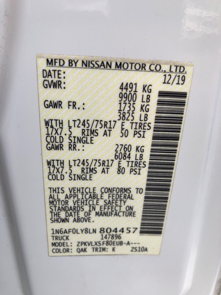 Nissan NV Cargo  2020