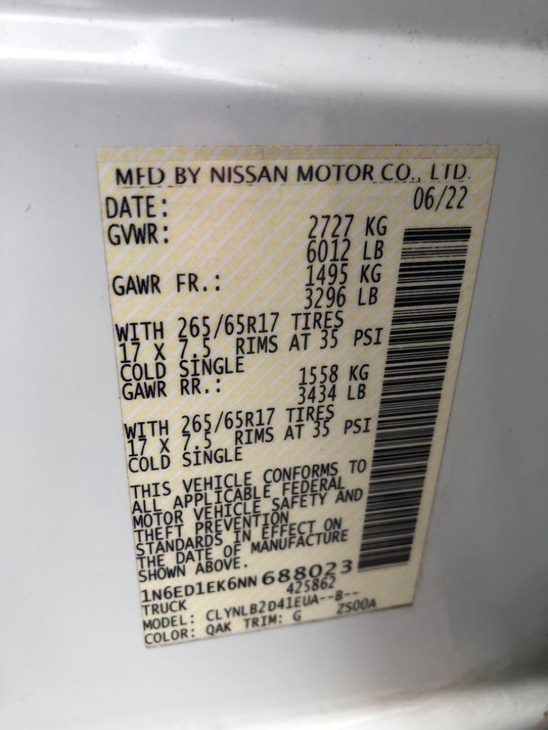 Nissan Frontier  2022