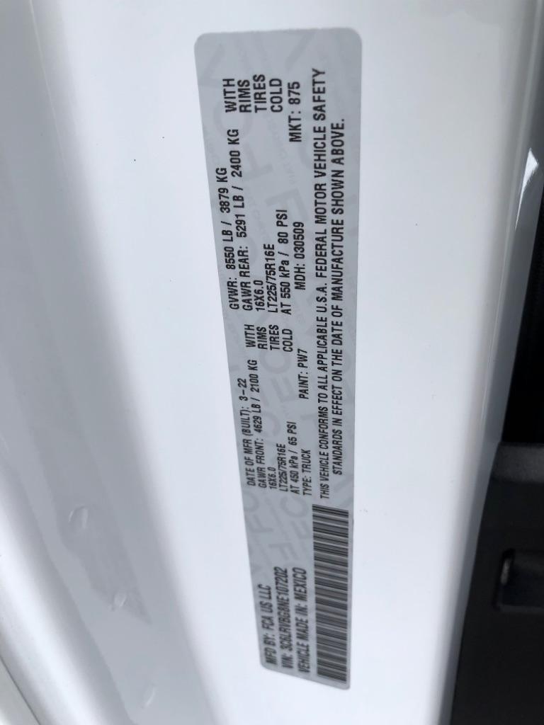 RAM Promaster  2022