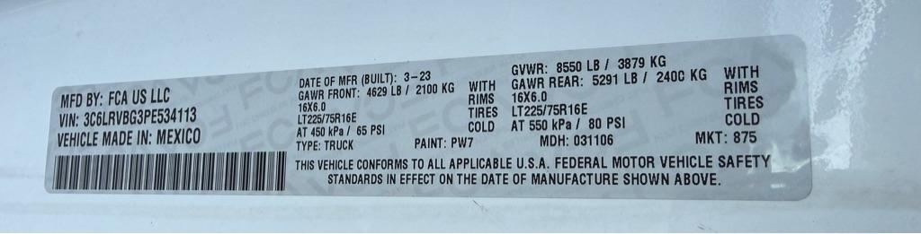 RAM Promaster  2023