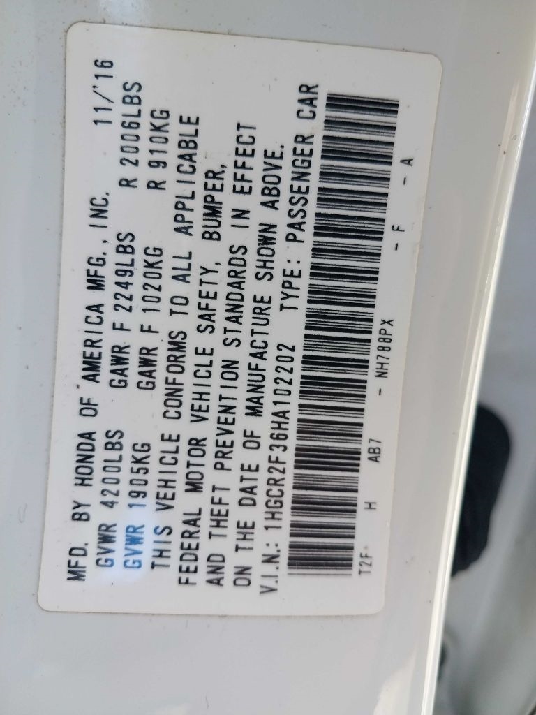 Honda Accord LX Sedan CVT 2017