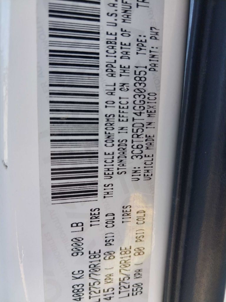 RAM 2500 SLT Crew Cab SWB 4WD 2016