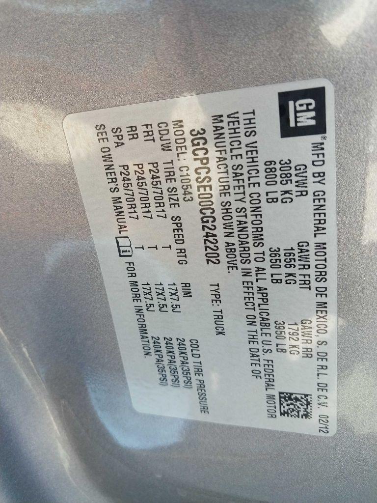 Chevrolet Silverado 1500 LT Crew Cab 2WD 2012