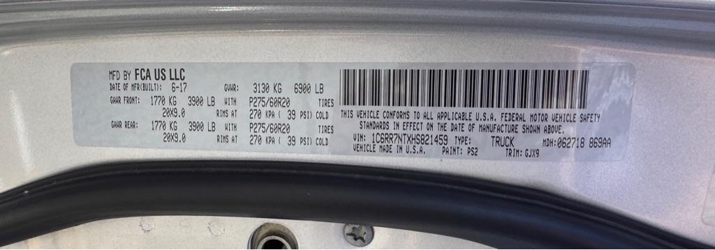 RAM 1500 Laramie Crew Cab SWB 4WD 2017