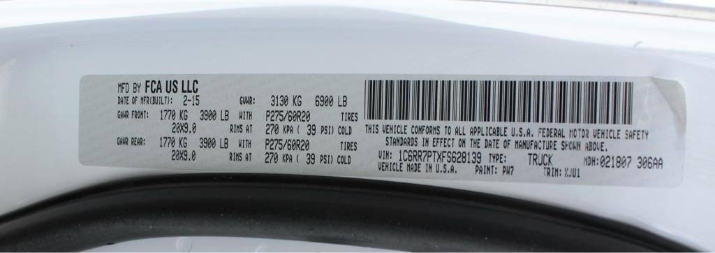 RAM 1500 Longhorn Crew Cab SWB 4WD 2015