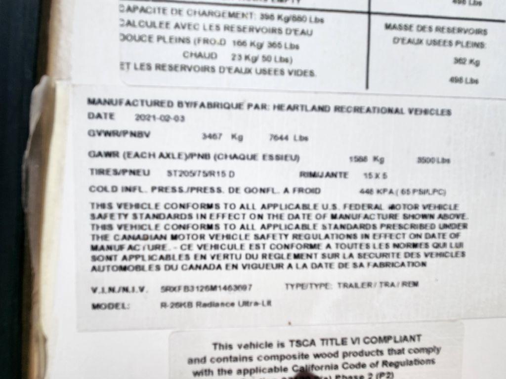 Cruiser RV Radiance  2021