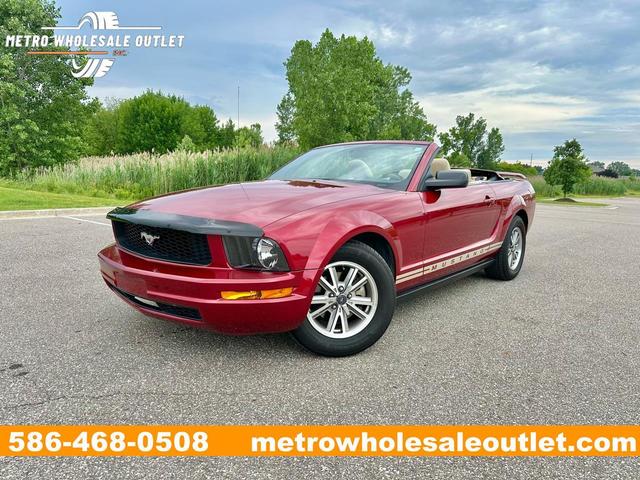 Red 2005 Ford Mustang Convertible Rear-Wheel Drive Automatic