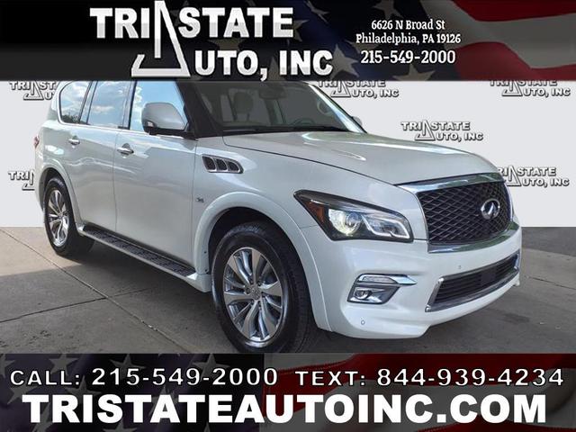 White 2017 INFINITI QX80 4WD SUV / Crossover All-Wheel Drive Automatic