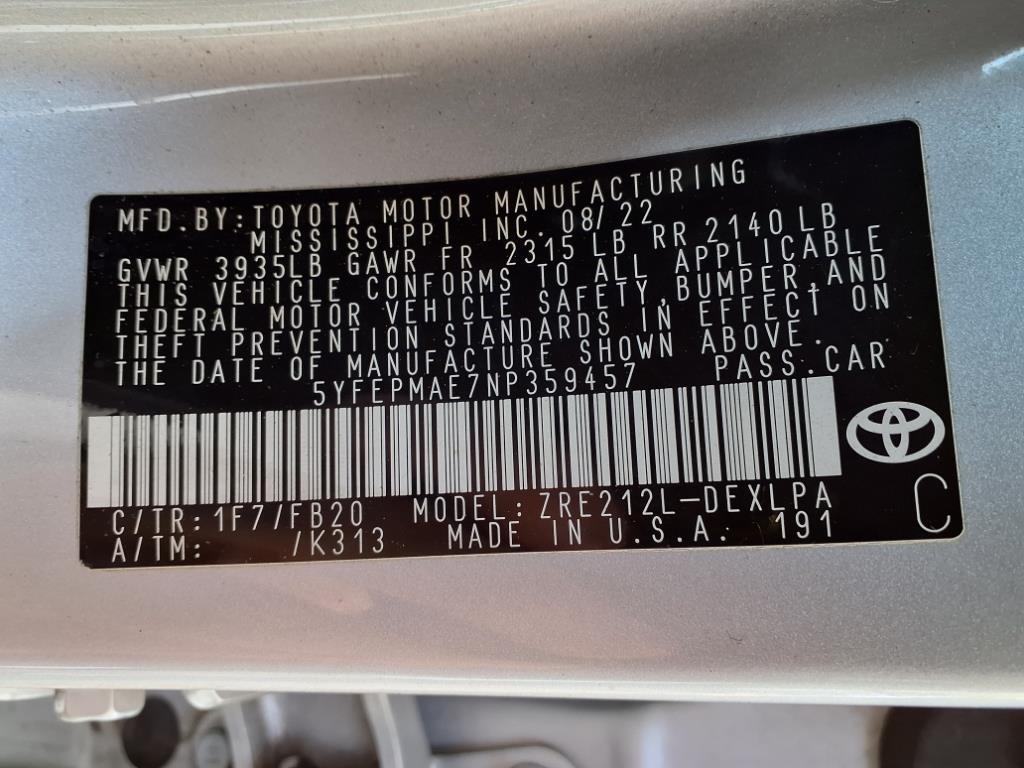 Toyota Corolla  2022 Toyota Corolla  2022