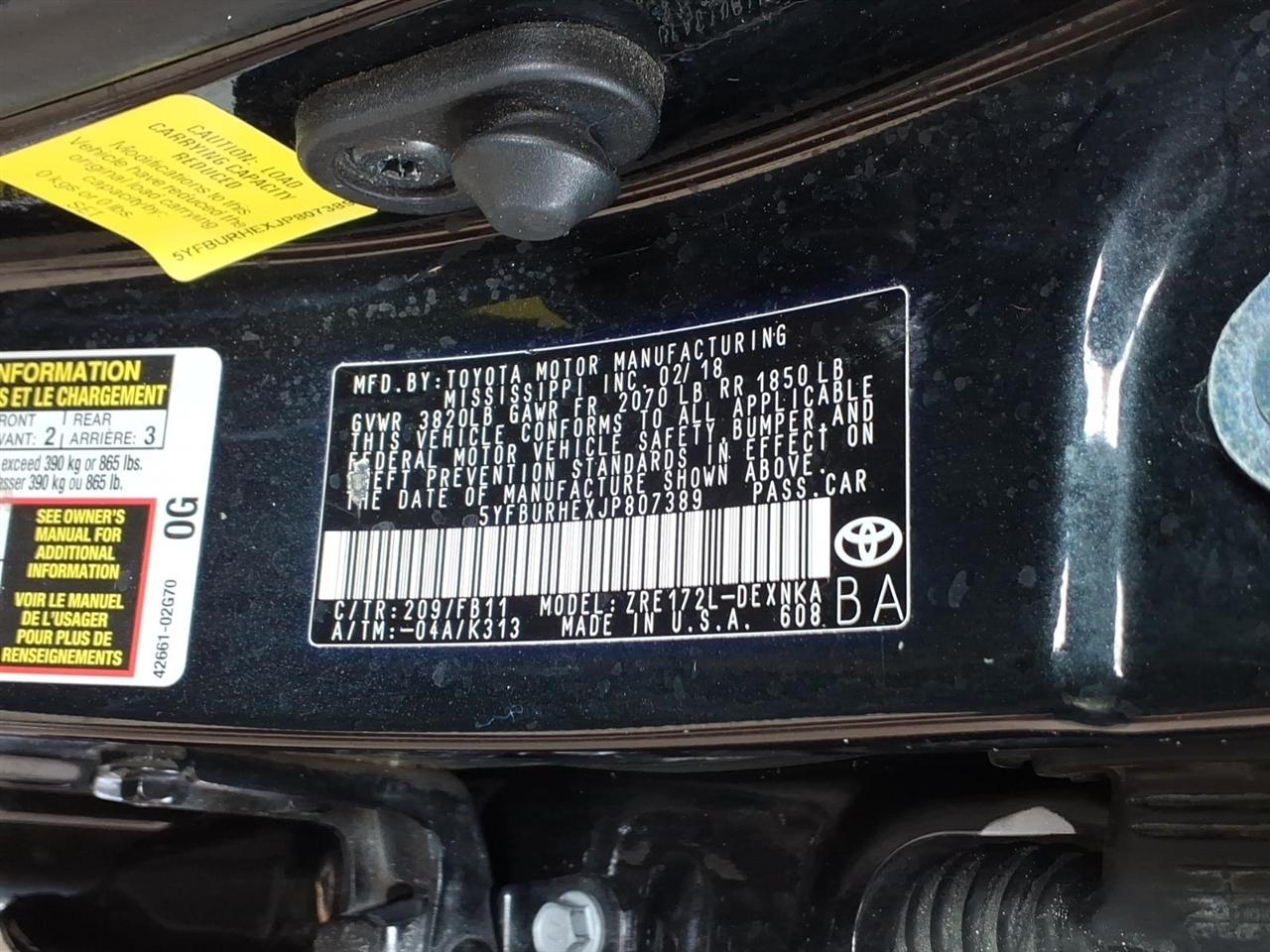 Toyota Corolla  2018