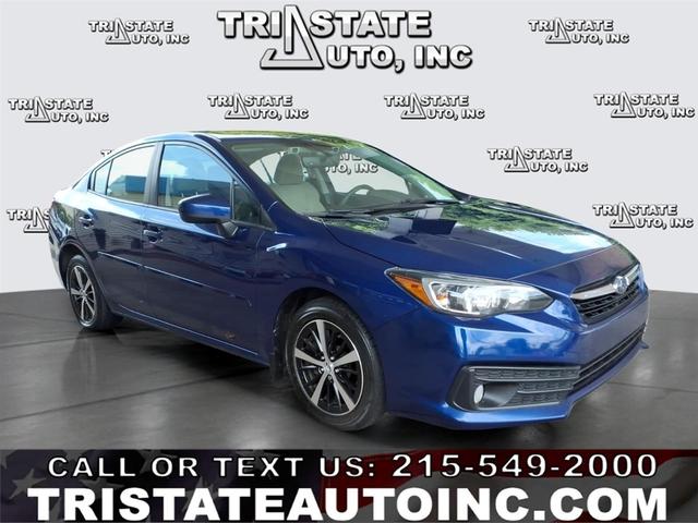 Blue 2022 Subaru Impreza Sedan All-Wheel Drive Automatic