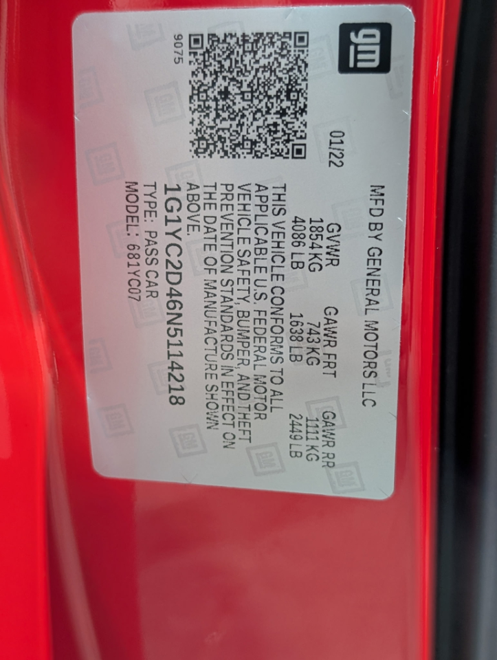 Chevrolet Corvette 3LT Coupe 2022